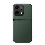 For OPPO  Reno14 Global Litchi Leather Magnetic Full Coverage Shockproof Phone Case(Green)