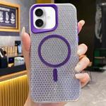 For iPhone 16 Blade Glitter MagSafe Phone Case(Purple)