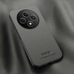 For OPPO Reno12 F 5G Global HUIYI Leather Magnetic Phone Case(Grey)