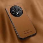 For OPPO Reno12 F 5G Global HUIYI Leather Magnetic Phone Case(Brown)