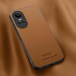 For OPPO Reno10 / Reno10 Pro Global HUIYI Leather Magnetic Phone Case(Brown)