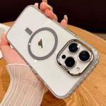 For iPhone 11 Pro Transparent MagSafe Phone Case with Lens Film(Grey)