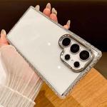 For Samsung Galaxy S22 Ultra 5G Transparent Phone Case with Lens Film(Grey)