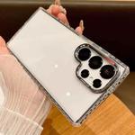 For Samsung Galaxy S24 Ultra 5G Transparent Phone Case with Lens Film(Black)