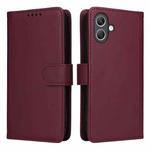 For Samsung Galaxy A07 4G BETOPNICE BN-005 2 in 1 Detachable Imitate Genuine Leather Phone Case(Wine Red)