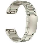 For Garmin 26mm Five-beads Titanium Alloy Push Buckle Metal Quick Release Watch Band(Titanium Color)