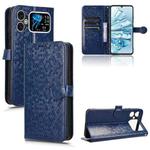 For Cubot A20 Honeycomb Dot Texture Leather Phone Case(Blue)