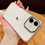 For iPhone 12 Transparent Phone Case with Lens Film(Grey)