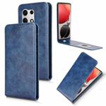 For itel S25 Ultra Magnetic Vertical Flip Leather Phone Case(Blue)