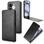 For itel A80 4G Magnetic Vertical Flip Leather Phone Case(Black)