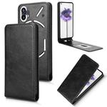 For Nothing Phone 1 Magnetic Vertical Flip Leather Phone Case(Black)