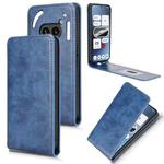 For Nothing Phone 2a Magnetic Vertical Flip Leather Phone Case(Blue)