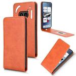 For Nothing Phone 2a Magnetic Vertical Flip Leather Phone Case(Brown)