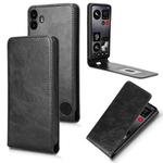 For Nothing CMF Phone 1 Magnetic Vertical Flip Leather Phone Case(Black)