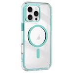 For iPhone 16 Pro Max Acrylic Hybrid TPU Airbag Shockproof MagSafe Phone Case(Mint Green)