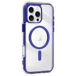 For iPhone 16 Pro Max Acrylic Hybrid TPU Airbag Shockproof MagSafe Phone Case(Dark Blue)