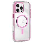 For iPhone 16 Pro Max Acrylic Hybrid TPU Airbag Shockproof MagSafe Phone Case(Pink)