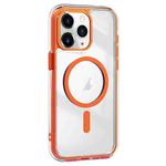 For iPhone 11 Pro Max Acrylic Hybrid TPU Airbag Shockproof MagSafe Phone Case(Orange)