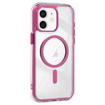 For iPhone 11 Acrylic Hybrid TPU Airbag Shockproof MagSafe Phone Case(Rose Red)