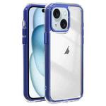 For iPhone 15 Acrylic Hybrid TPU 3-in-1 Airbag Shockproof Phone Case(Dark Blue)