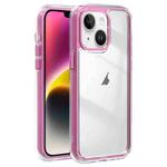 For iPhone 14 Plus Acrylic Hybrid TPU 3-in-1 Airbag Shockproof Phone Case(Pink)