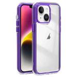 For iPhone 14 Plus Acrylic Hybrid TPU 3-in-1 Airbag Shockproof Phone Case(Purple)