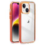 For iPhone 14 Acrylic Hybrid TPU 3-in-1 Airbag Shockproof Phone Case(Orange)