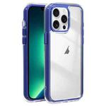 For iPhone 13 Pro Acrylic Hybrid TPU 3-in-1 Airbag Shockproof Phone Case(Dark Blue)