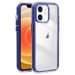 For iPhone 12 Acrylic Hybrid TPU 3-in-1 Airbag Shockproof Phone Case(Dark Blue)