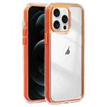 For iPhone 12 Pro Max Acrylic Hybrid TPU 3-in-1 Airbag Shockproof Phone Case(Orange)