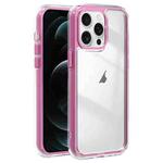 For iPhone 12 Pro Max Acrylic Hybrid TPU 3-in-1 Airbag Shockproof Phone Case(Pink)