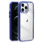 For iPhone 12 Pro Max Acrylic Hybrid TPU 3-in-1 Airbag Shockproof Phone Case(Dark Blue)