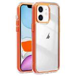For iPhone 11 Acrylic Hybrid TPU 3-in-1 Airbag Shockproof Phone Case(Orange)