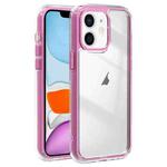 For iPhone 11 Acrylic Hybrid TPU 3-in-1 Airbag Shockproof Phone Case(Pink)