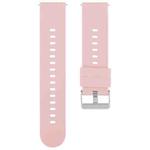 20mm Solid Color Steel Buckle Silicone Watch Band(Pink)