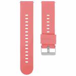 20mm Solid Color Steel Buckle Silicone Watch Band(Coral Color)
