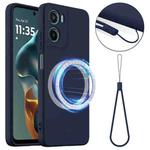 For Motorola Moto G05 / E15 Shockproof Silicone Magsafe Phone Case(Navy Blue)