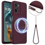For Motorola Moto G05 / E15 Shockproof Silicone Magsafe Phone Case(Plum Color)