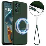 For Motorola Moto G05 / E15 Shockproof Silicone Magsafe Phone Case(Dark Green)