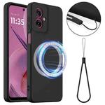 For Motorola Moto G55 5G Shockproof Silicone Magsafe Phone Case(Black)