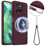For Motorola Moto G Power 2025 Shockproof Silicone Magsafe Phone Case(Plum Color)