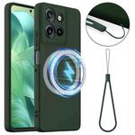 For Motorola Moto G Power 2025 Shockproof Silicone Magsafe Phone Case(Dark Green)