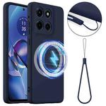 For Motorola Moto G Stylus 5G 2025 Shockproof Silicone Magsafe Phone Case(Navy Blue)