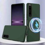 For Sony Xperia 1 III Shockproof Silicone Magsafe Phone Case(Dark Green)