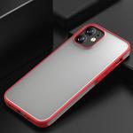 For iPhone 12 mini iPAKY Knight Series Shockproof TPU+ Clear PC Case(Red)
