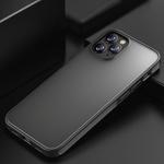 For iPhone 12 / 12 Pro iPAKY Knight Series Shockproof TPU+ Clear PC Case(Black)