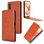 For Cubot A10 Magnetic Vertical Flip Leather Phone Case(Brown)