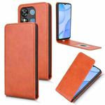 For Oukitel C57S Magnetic Vertical Flip Leather Phone Case(Brown)