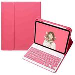 For OPPO Pad 3 / Pad 2 Candy Color Bluetooth Keyboard Leather Case, Square Keys(Red)