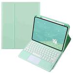 For OPPO Pad 3 / Pad 2 Candy Color Bluetooth Keyboard Leather Case, Round Key(Light Green)